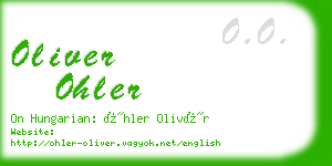 oliver ohler business card